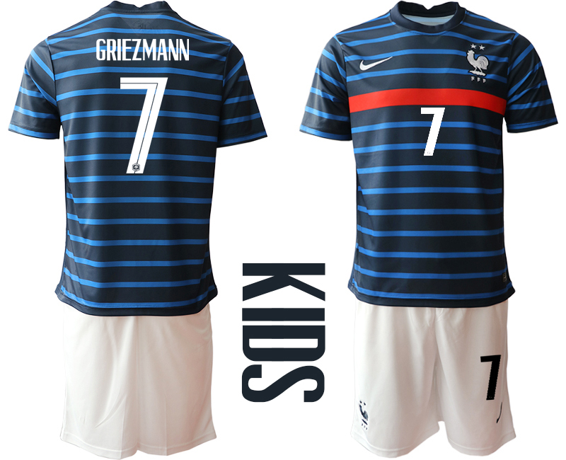 2021 France home Youth #7 soccer jerseys->youth soccer jersey->Youth Jersey